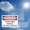 Signmission 7 in H x 10 in W, Vinyl Decal, Rectangle, Confined Space Do Not Enter OS-2PACK-DS-D-710-L-19286 - alternate 4